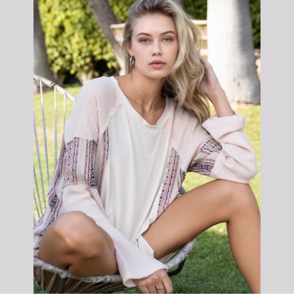 POL Mix It Up in Comfy Thermal Knit Top! - Picture 2 of 7
